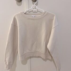 size medium cream cropped crewneck!